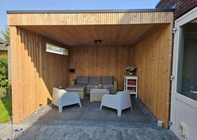 buitenverblijf | leefruimte | overkapping | houtbouw | tuin